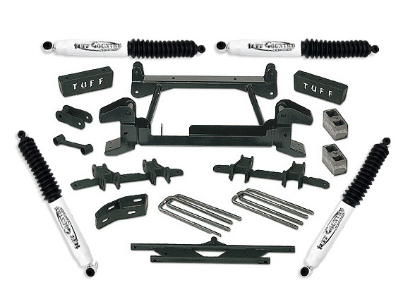 Tuff Country 14824KN 4" Lift Kit by (fits models with stamped lower control arms) with SX8000 Shocks (8 Lug) 4x4 for Chevy Truck 1988-1997 Tuff Country 14824KN 4" Lift Kit by (fits models with stamped lower control arms) with SX8000 Shocks (8 Lug) 4x4 for Chevy Truck 1988-1997