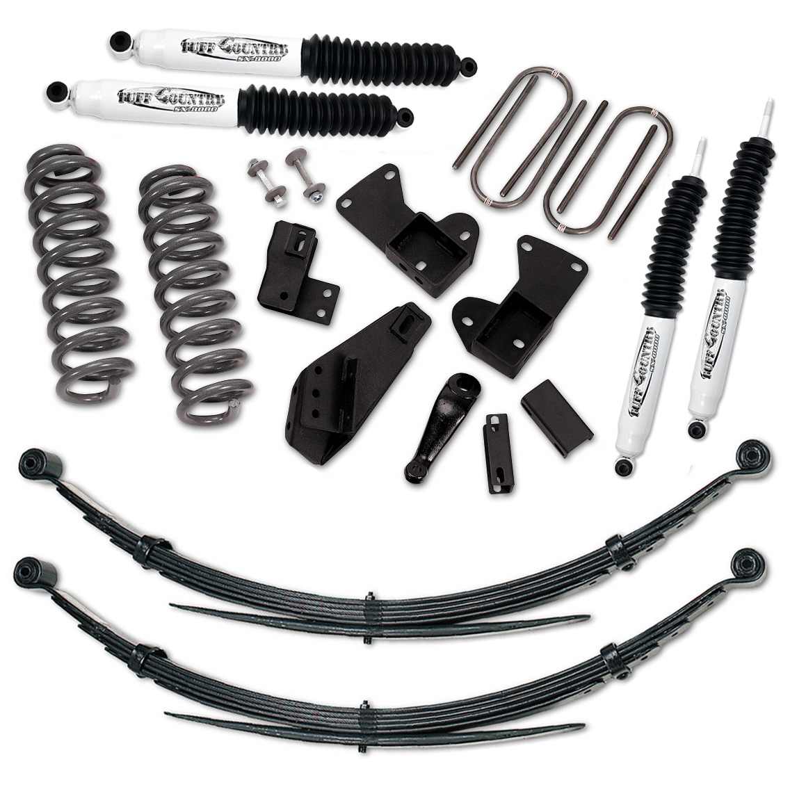 Tuff Country 24812K 4" Lift Kit with Rear Leaf Springs with No Shocks 4x4 for Ford Bronco 1981-1996 Tuff Country 24812K 4" Lift Kit with Rear Leaf Springs with No Shocks 4x4 for Ford Bronco 1981-1996