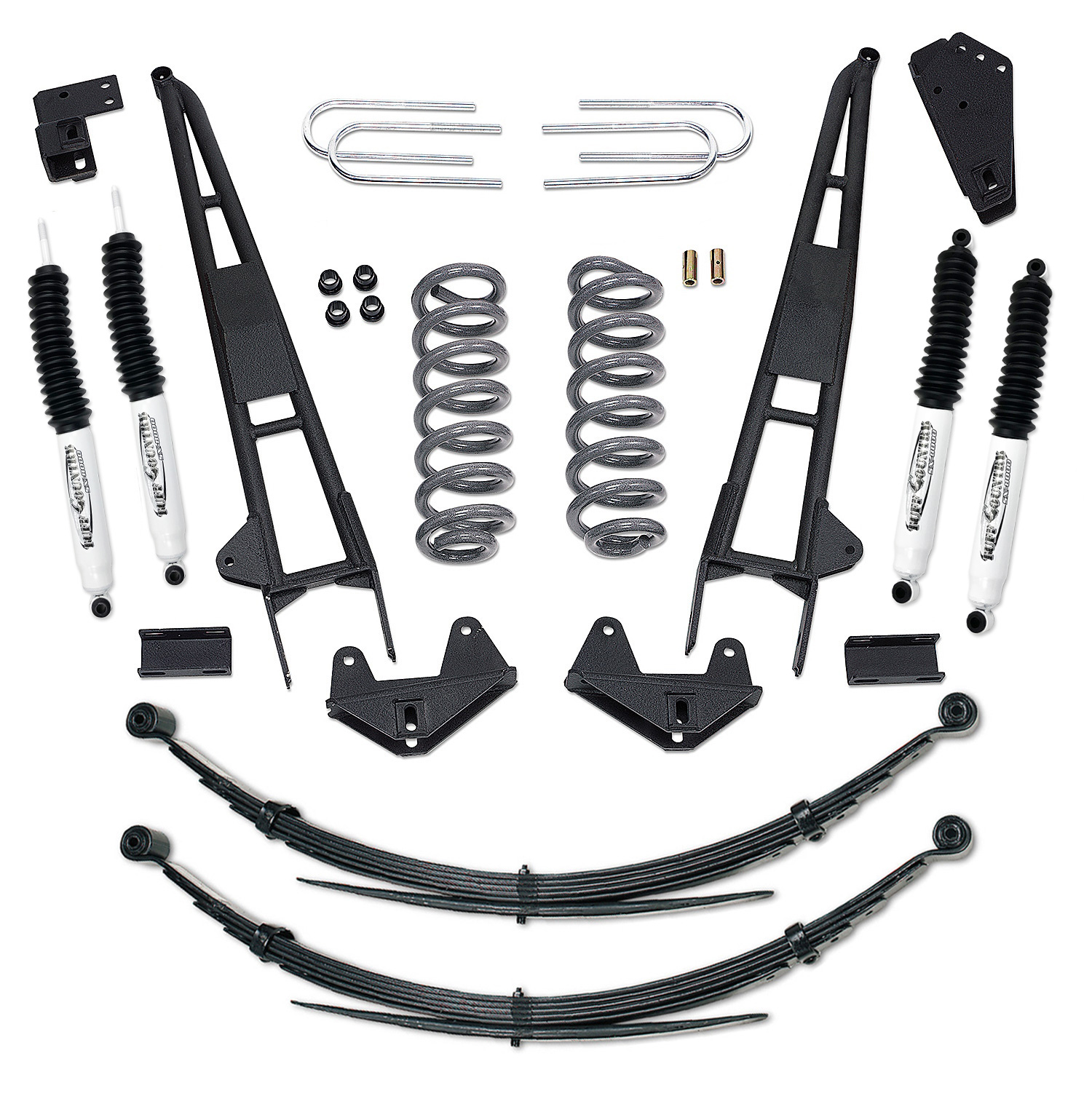 Tuff Country 24815K 4" Performance Lift Kit with Rear Leaf Springs and SX6000 Shocks 4x4 for Ford Bronco 1981-1996 Tuff Country 24815K 4" Performance Lift Kit with Rear Leaf Springs and SX6000 Shocks 4x4 for Ford Bronco 1981-1996