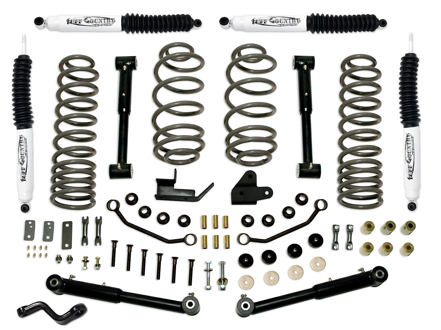 Tuff Country 44902 4" Lift Kit EZ-Flex with No Shocks for Jeep Wrangler TJ 1997-2006 Tuff Country 44902 4" Lift Kit EZ-Flex with No Shocks for Jeep Wrangler TJ 1997-2006